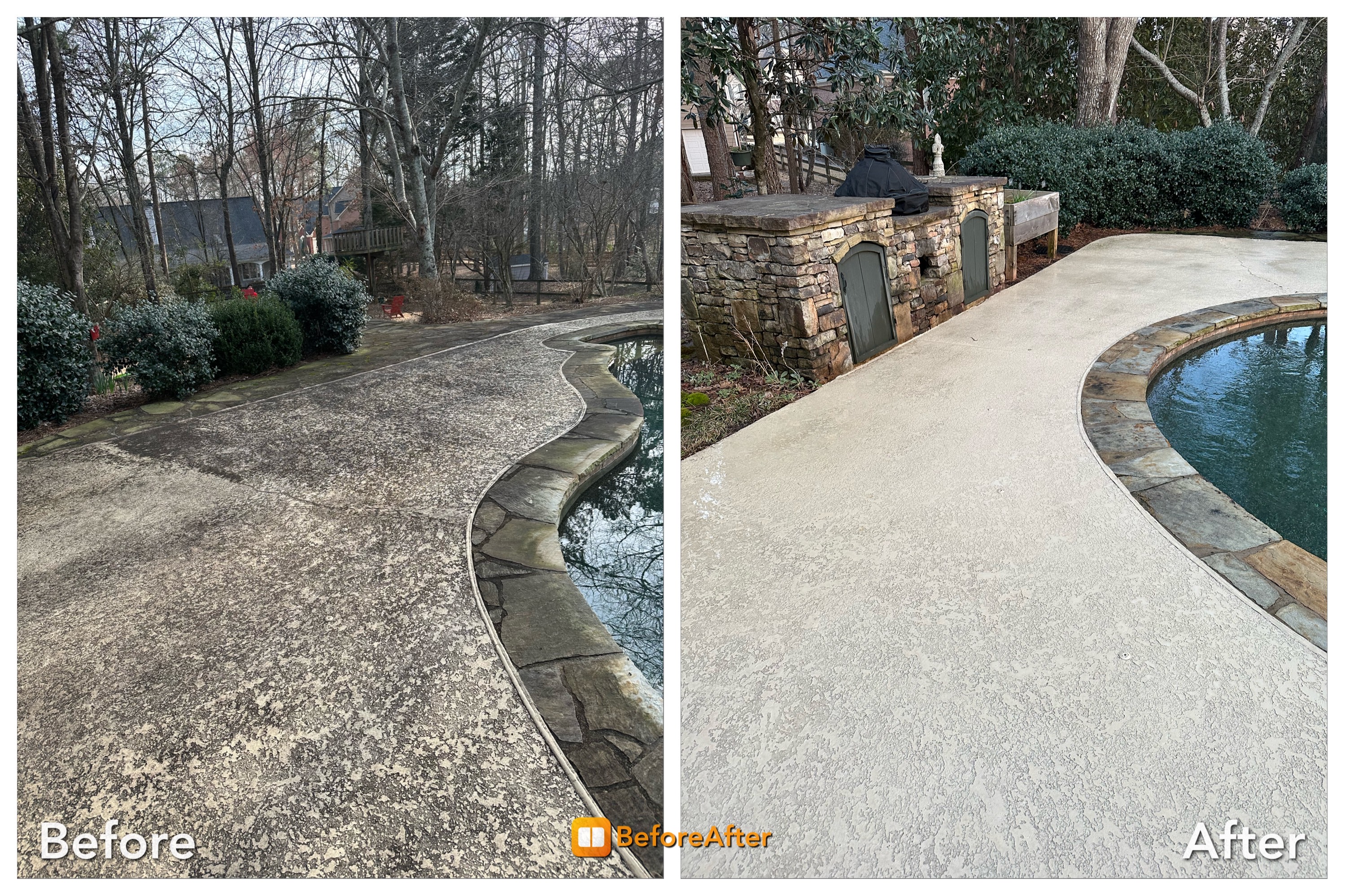 Soft Washed Rock Patio