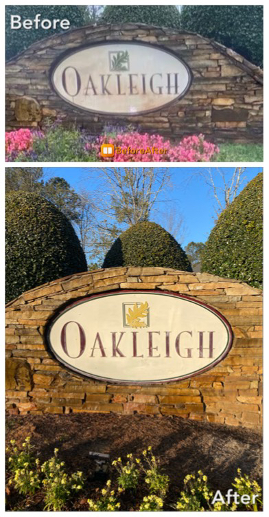 Cleaned Neighborhood signs